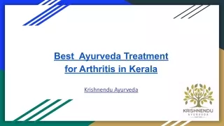 Best  Ayurveda Treatment for Arthritis in Kerala