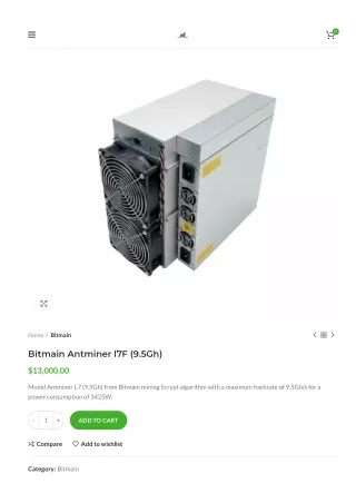 Bitmain Antminer l7F (9.5Gh)