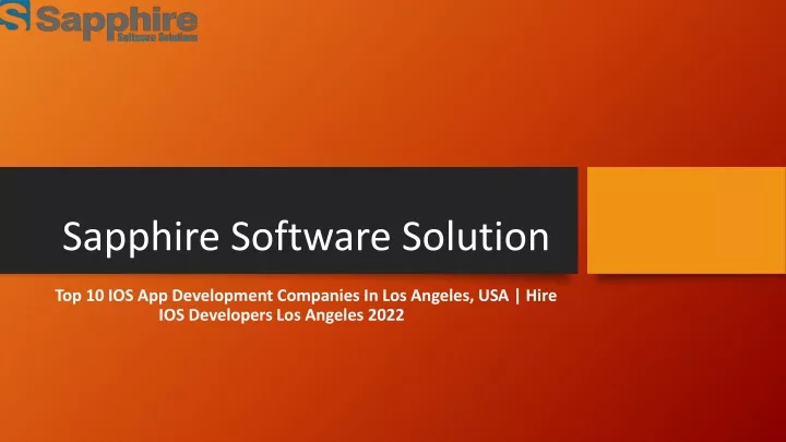 sapphire software solution