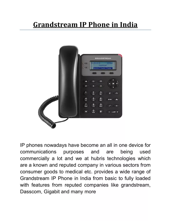 grandstream ip phone in india