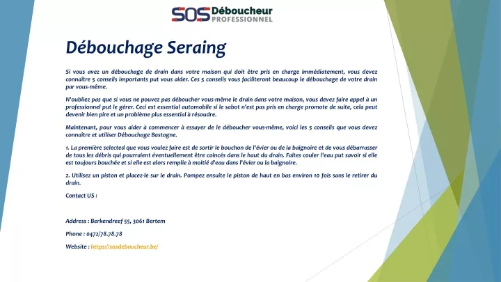 d bouchage seraing