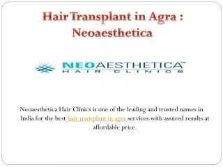 Hair Transplant in Agra