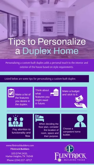tips to personalize a duplex home