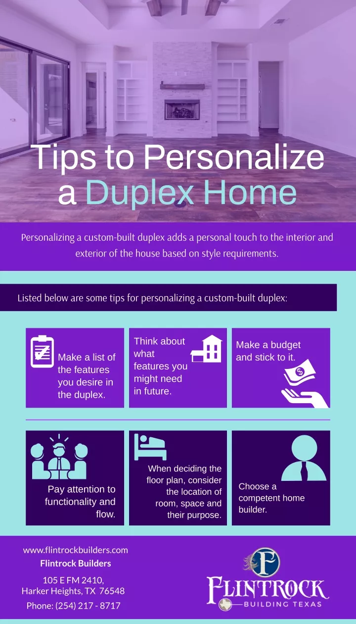 tips to personalize a duplex home