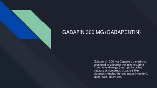 GABAPIN 300 MG (Gabapentin)  | USA | ALASKA