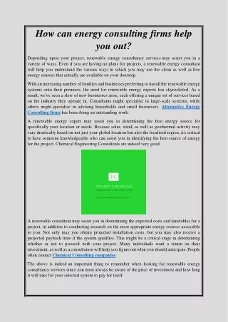 How can energy consulting firms help you out