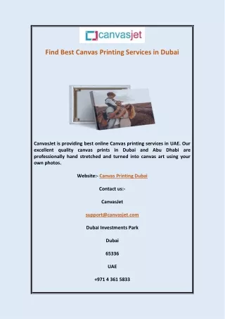 Canvas Printing Dubai