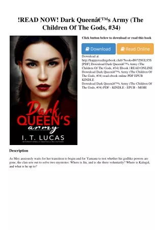 !READ NOW! Dark Queenâ€™s Army (The Children Of The Gods  #34) <(READ PDF EBOOK)