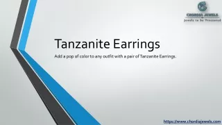 Add a pop of color to any outfit with a pair of Tanzanite Earrings.