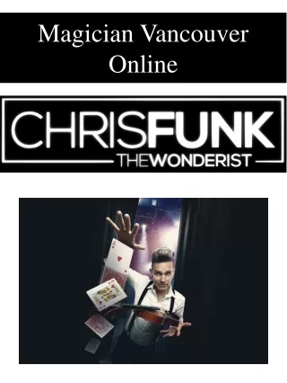 magician vancouver online