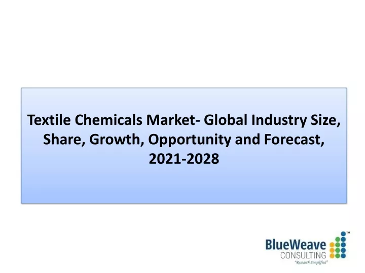 textile chemicals market global industry size