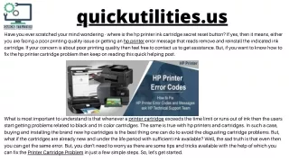 hp printer cartridge problem