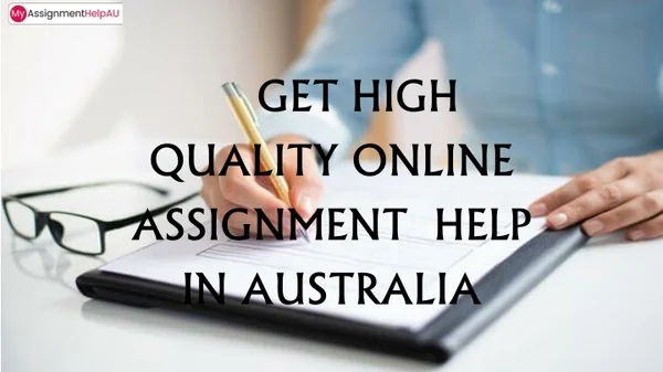 Get High Quality Online Assignment Help in Australia