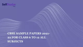 CBSE Sample Papers for Class 6 to 12 All Subjects