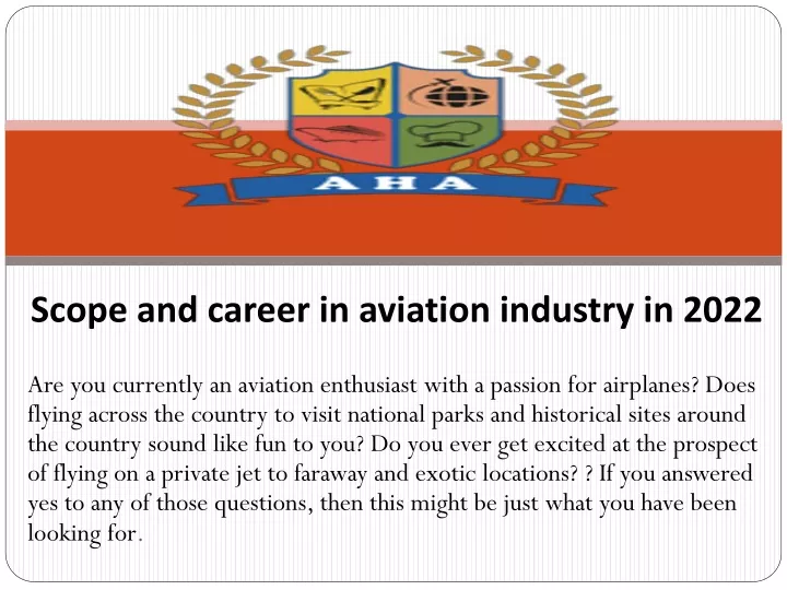 scope and career in aviation industry in 2022