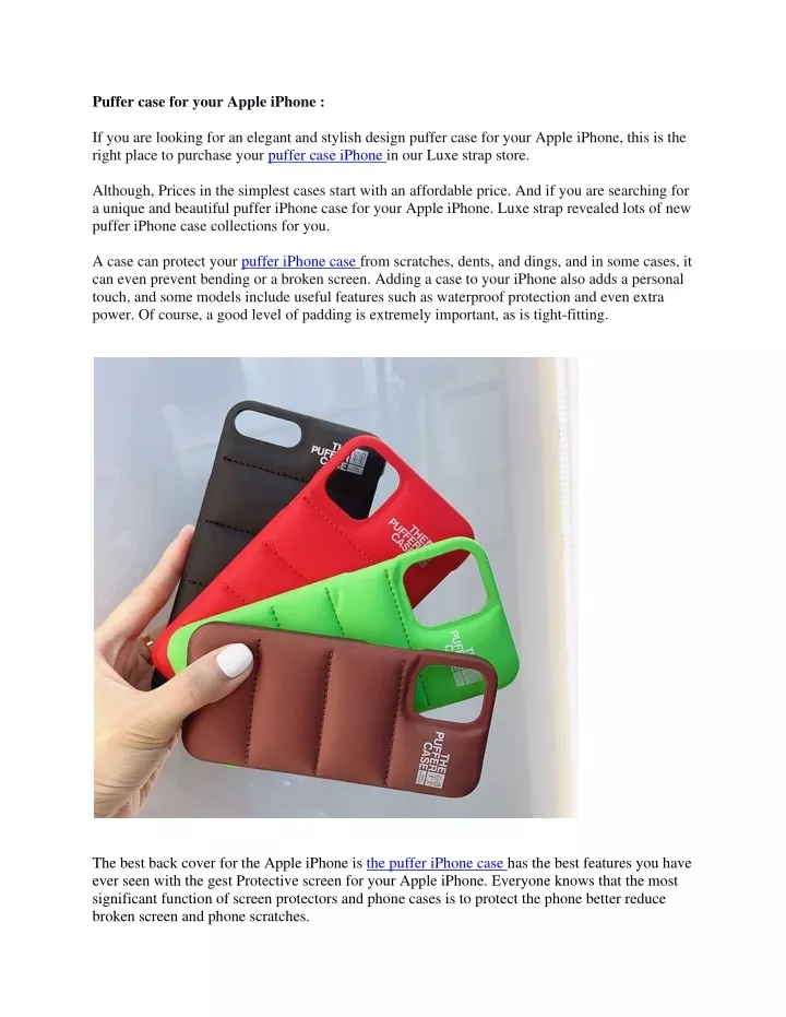 puffer case for your apple iphone