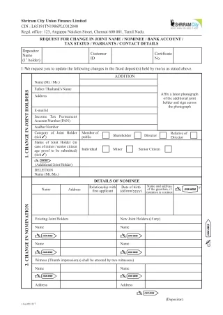 Shriram City Union Finance Limited Requisition