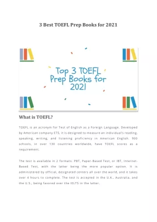 3 best toefl prep books for 2021