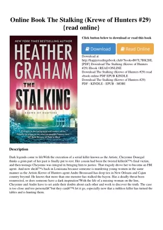 Online Book The Stalking (Krewe of Hunters #29) {read online}