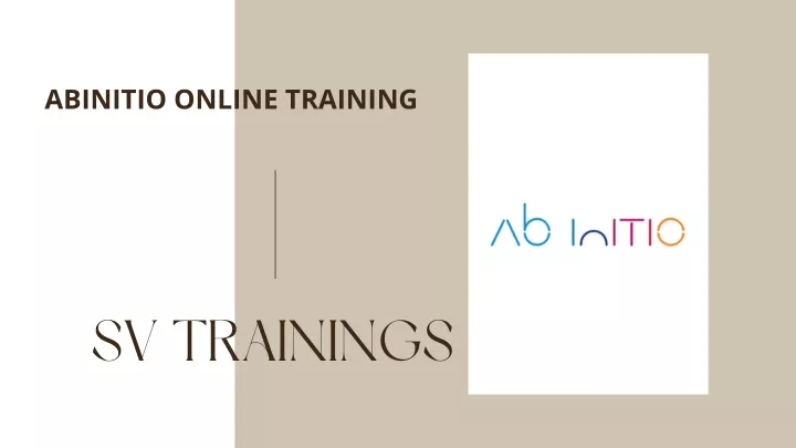 abinitio online training