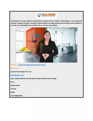 Website Development Company in Pune  Quleiss.com
