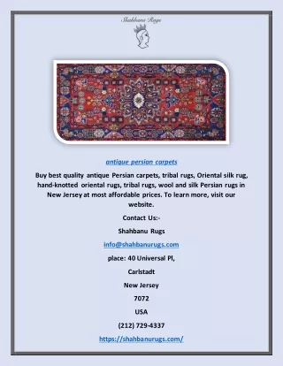 antique persian carpets