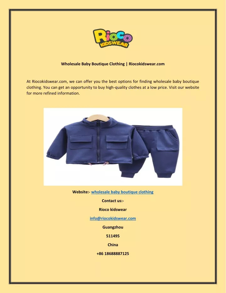 wholesale baby boutique clothing riocokidswear com