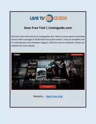 Dazn Free Trial | Livetvguide.com
