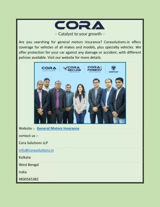 General Motors Insurance | Corasolutions.in
