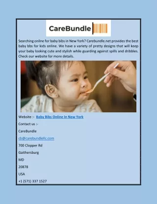 Baby Bibs Online in New York | Carebundle.net