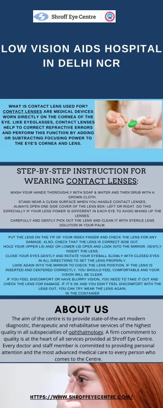 Low Vision Aids Hospital in Delhi NC