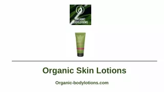 Organic Skin Lotions