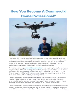 commercial drone professional