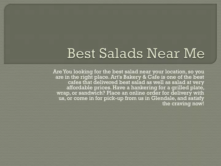 best salads near me