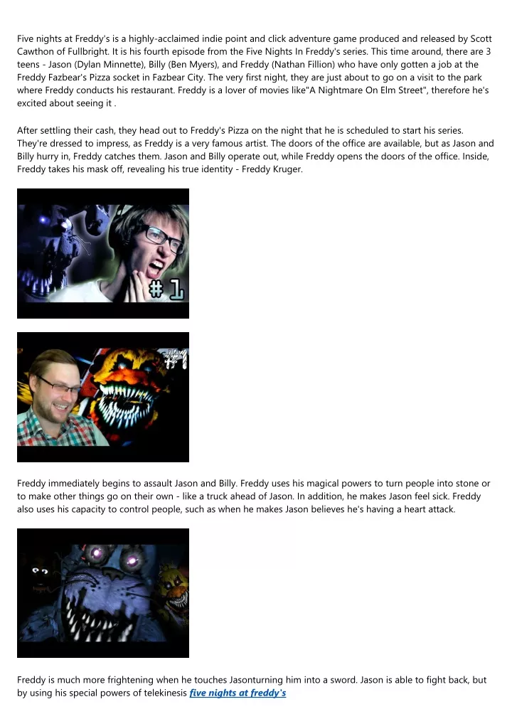five nights at freddy s is a highly acclaimed
