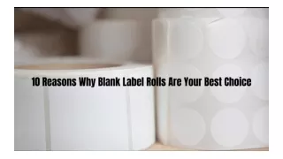 10 Reasons Why Blank Label Rolls Are Your Best Choice