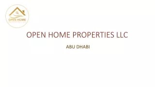 open home properties llc