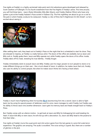 Five Nights at Freddy's 4 Game Review