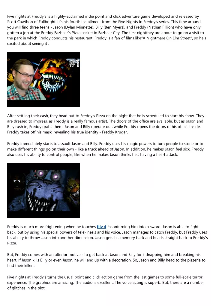 five nights at freddy s is a highly acclaimed