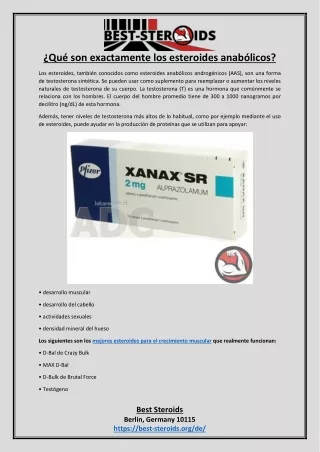 Qué son exactamente los esteroides anabólicos