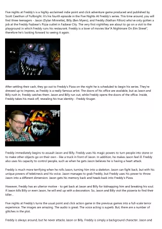 Five Nights in Freddy's 4 Game Review