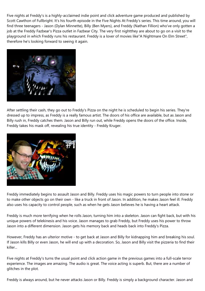 five nights at freddy s is a highly acclaimed