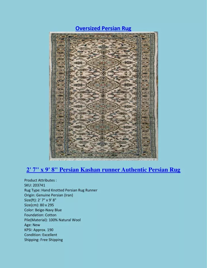 oversized persian rug