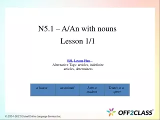 n5 1 a an with nouns lesson 1 1 esl lesson plan