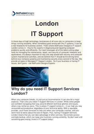 london it support