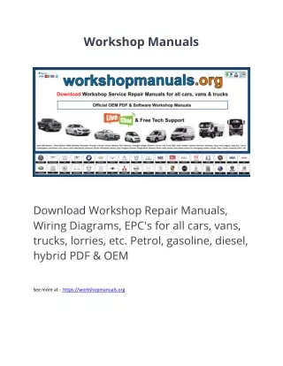 workshop manuals
