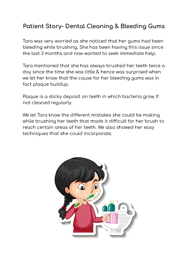 patient story dental cleaning bleeding gums