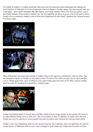 Five Nights at Freddy's 4 Game Review