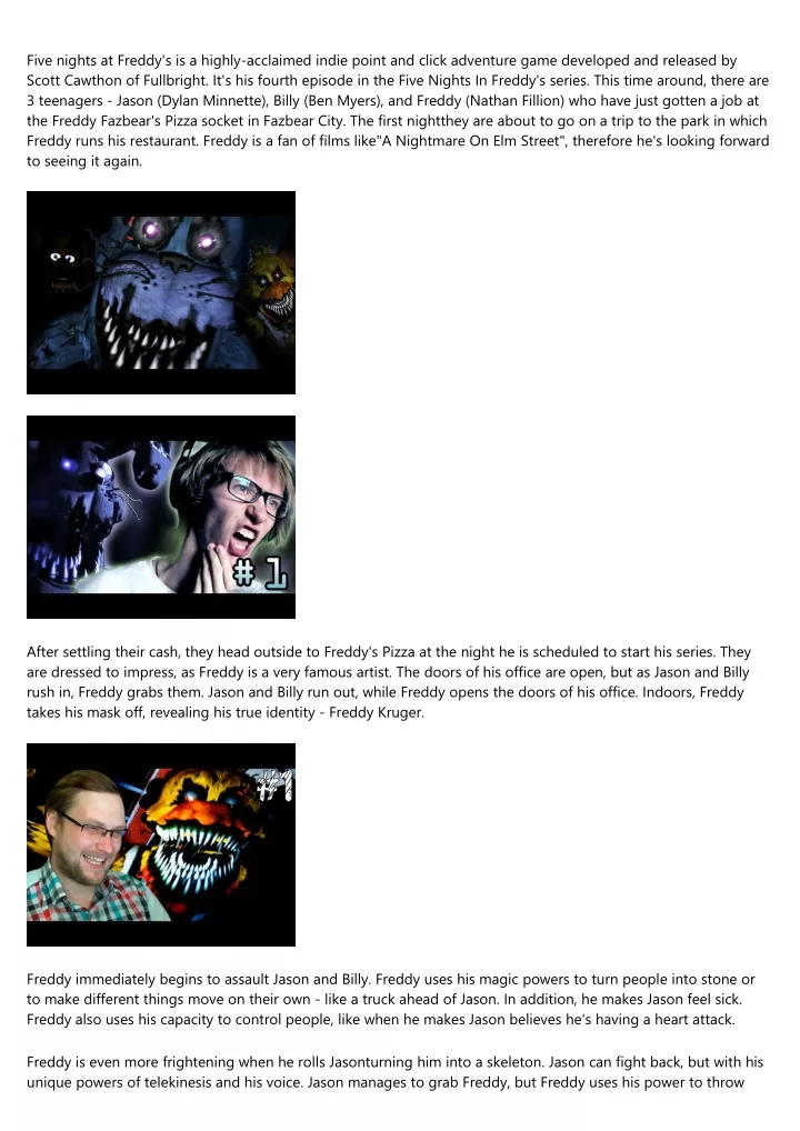 five nights at freddy s is a highly acclaimed