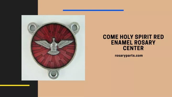 come holy spirit red enamel rosary center